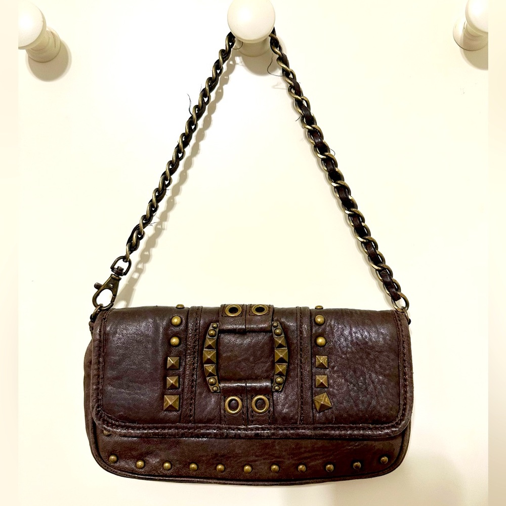 Betsey Johnson small brown leather bag